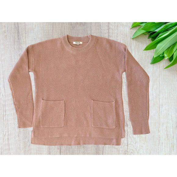Madewell Ribbed Dropped Shoulder Sweater Wisteria, Sz XS - Picture 6 of 11
